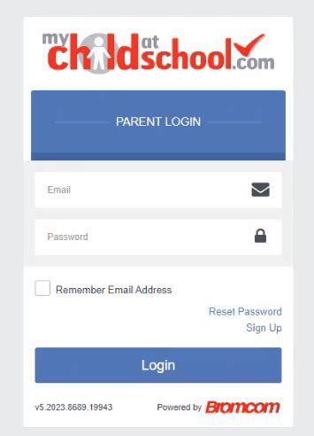 Signing up as a Parent .